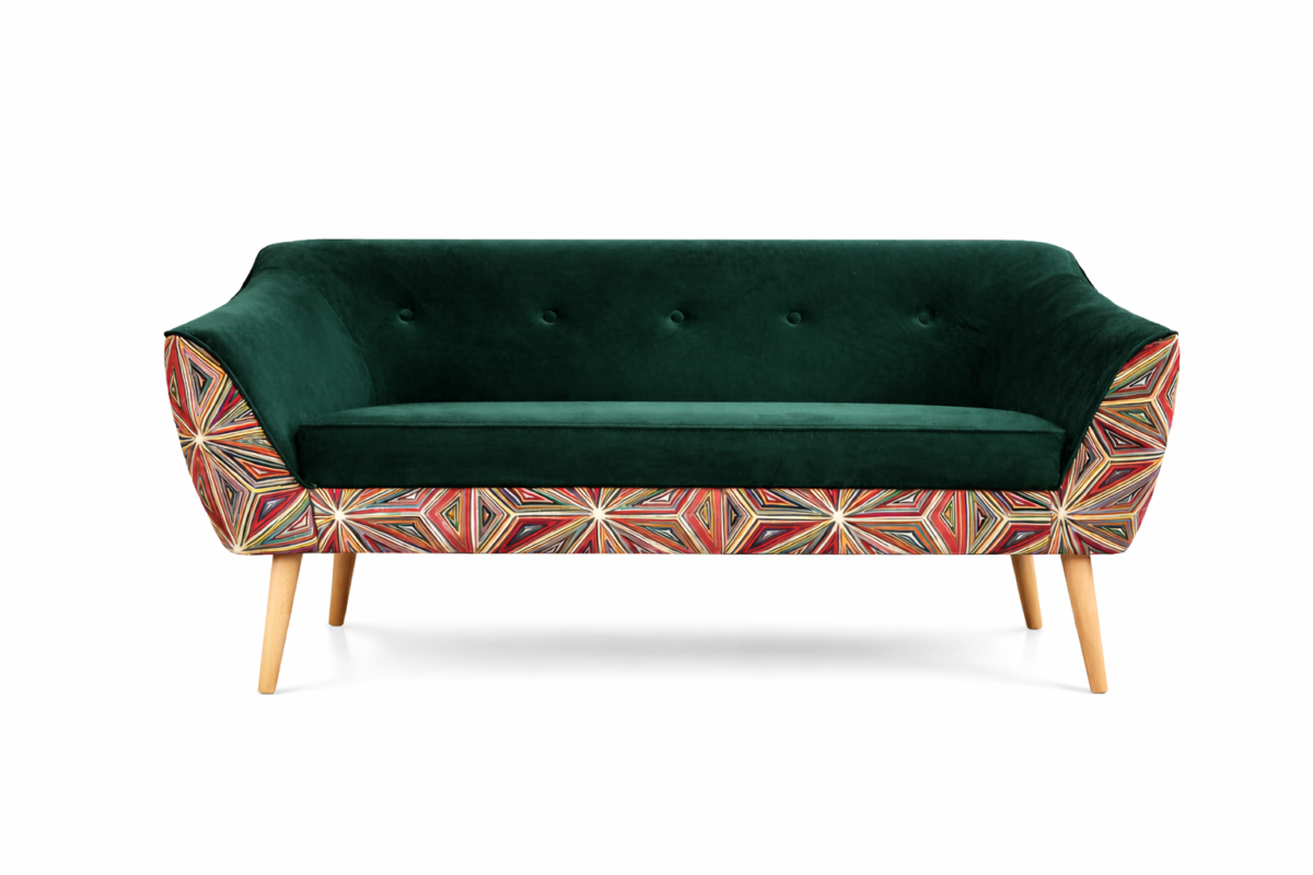 Sofa MELVI skandynawska | Kompaktowa sofa do salonu, biura