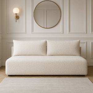 Kanapa LUNO z funkcją spania – Boucle,  sofa do salonu
