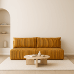 Kanapa LUNO z funkcją spania – nowoczesna, sztruksowa sofa do salonu
