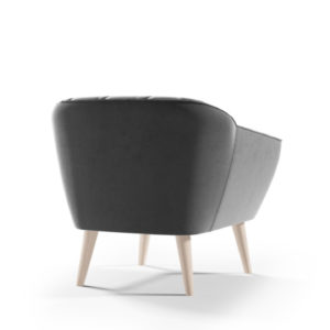 Fotel GLORIA w stylu skandynawskim EKO-skóra SKAJ