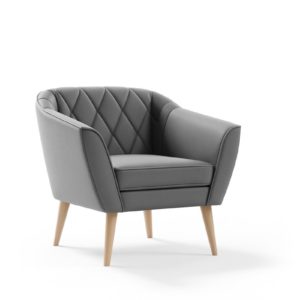 Fotel GLORIA w stylu skandynawskim EKO-skóra SKAJ