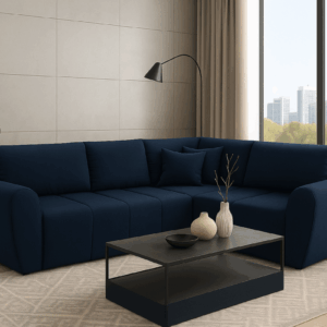 Narożnik z funkcją spania Lusso – rozkładany narożnik z pojemnikiem  tkanina Velvet