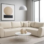 Narożnik z funkcją spania Lusso – rozkładany narożnik z pojemnikiem  tkanina Velvet