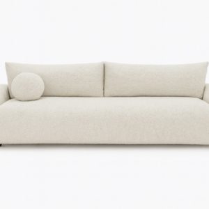 Sofa NUBE Bouclé – designerska sofa z funkcją spania i pojemnikiem
