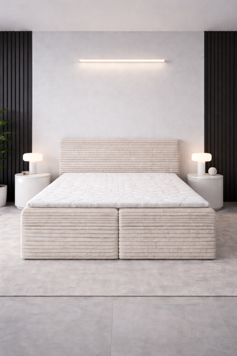 Łóżko kontynentalne AURI – komfort i nowoczesna elegancja