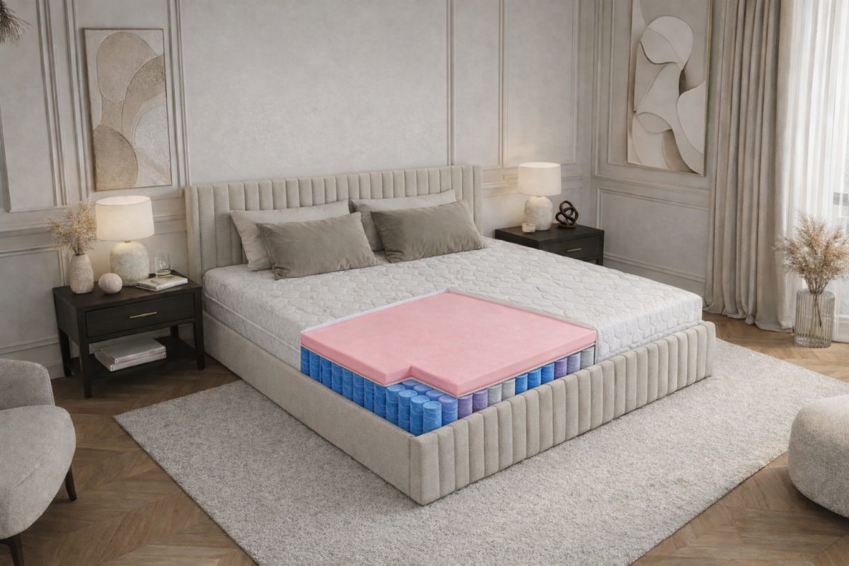 Materac kieszeniowy Memory Balance H1/H2 7 Stref Komfort Premium Visco